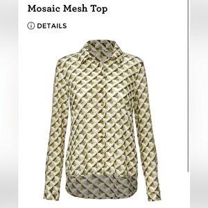 Cabi Mosaic Mesh Top Style #4336 Size Large, EUC